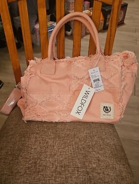 Wildfox PPink Frayed Patchwork Tote